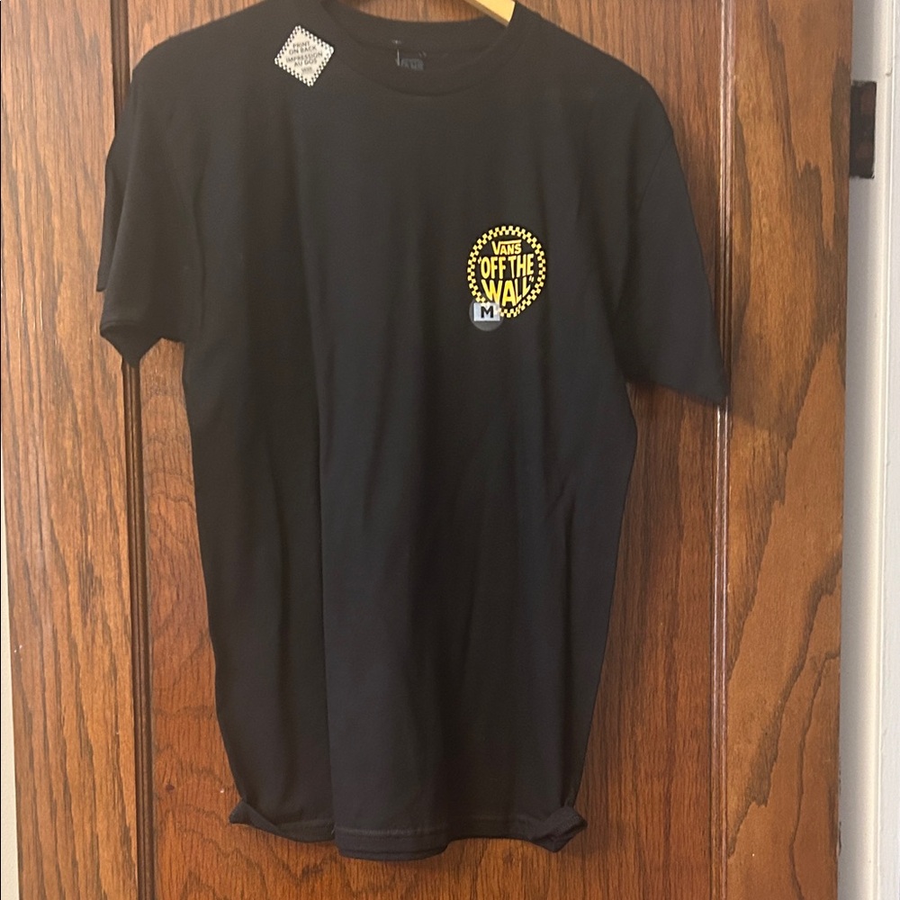 Vans Black Tee with Yellow Logo